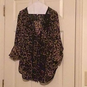 CLOSET CLEAN OUT leopard blouse